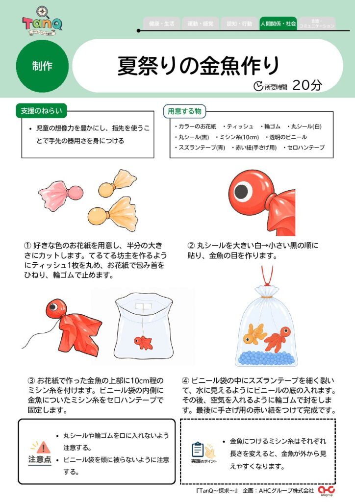 夏祭りの金魚作り